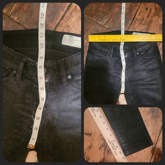 Diesel jeans SLANDY black creased Crinkled Coated scratched look skinny 096DE - Picture 5 of 16